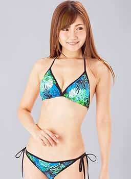 Amazon.co.jp: [Julius] ハワイアン モンステラ柄 三角ビキニ 胸
